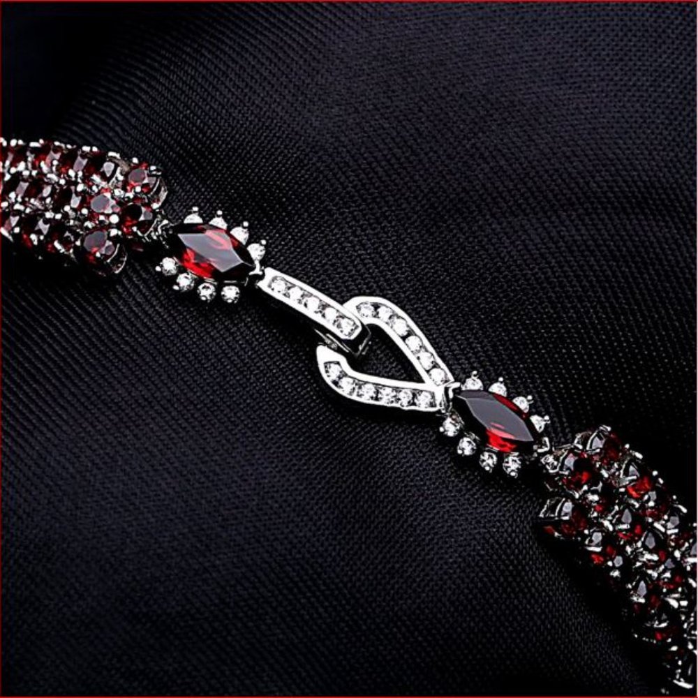 GENUINE GARNET Bracelet. - Picture 3 of 7